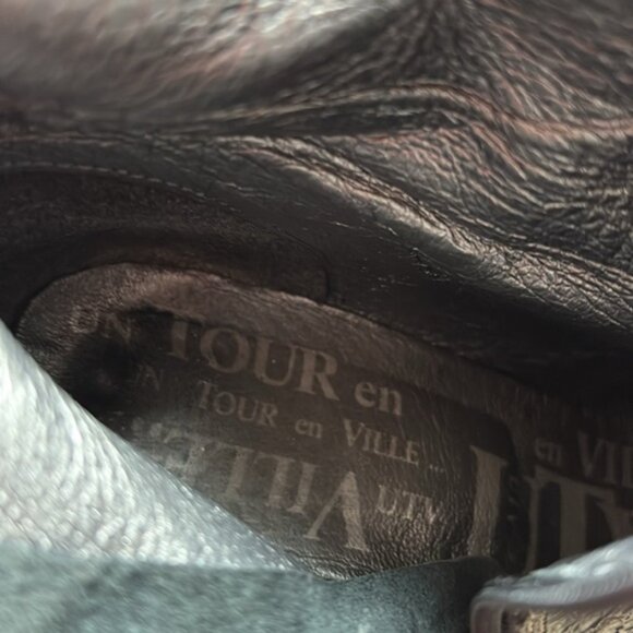 Un Tour en Ville leather Ankle Boots in Burgundy and Black size 39 - Picture 6 of 6